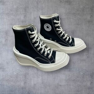 New Converse Black Chuck 70 De Luxe Wedge Platform Heel Shoes Sneaker Womens 5.5